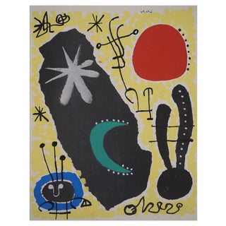 Joan MIRO, Character In The Red Sun, 1956, Lithograph For Sale