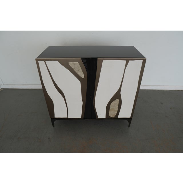 Modern Caracole Downtown Bar Cabinet For Sale - Image 3 of 13