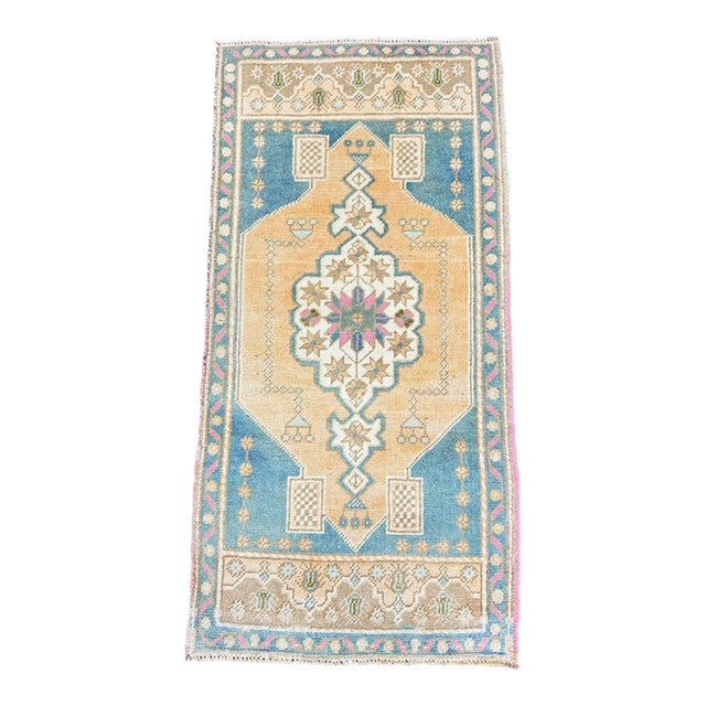Turkish Oushak Runner Rug 2'6" x 6'5" #17490 For Sale