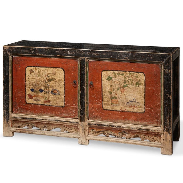 Antique Painted Gansu Sideboard, 1890s For Sale - Image 12 of 12