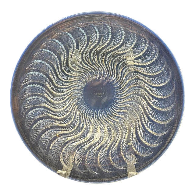 Lalique Art Deco "Actinia" Opalescent Shallow Bowl/Dish For Sale
