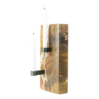 Levature _ Antique Jasper Candleholder by Gumdesign for La Casa Di Pietra For Sale