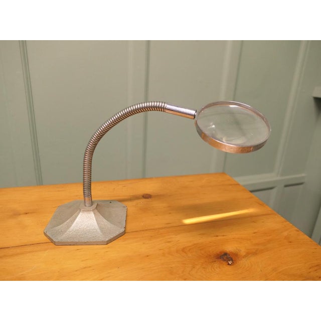 Art Deco Desk Top Magnifying Glass in Chrome, 1930 For Sale - Image 3 of 6