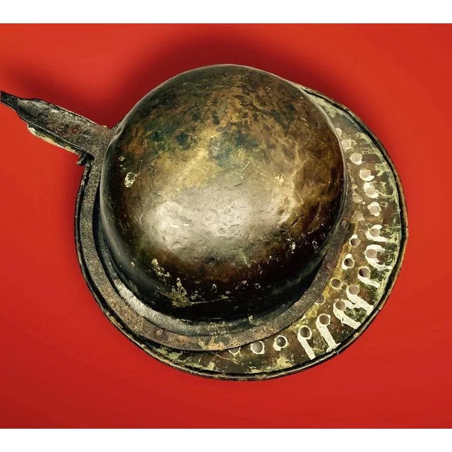 Early 18th Century French Brass Plague Pan With Forged Iron Handle For Sale - Image 11 of 12