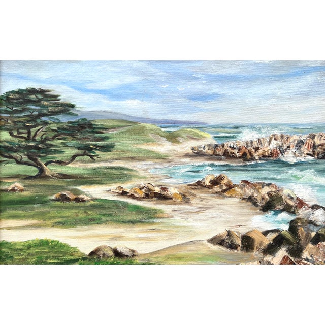 American Vintage Pacific Grove Seascape by Marie Duncan For Sale - Image 3 of 8