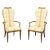 Tomlinson 1960's Neoclassical Upholstered Dining Armchairs - Pair For Sale