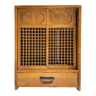 1920s Japanese Traditional Tansu Tabletop Storage Cabinet For Sale