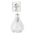 Tear Drop Hanging Wall Sconce in Nickel & Clear Glass For Sale