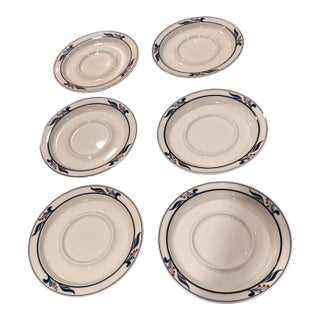 1980s Vintage Dansk Bistro Cup Plates - Set of 6 For Sale