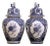 Pair of Blue and White Faience Royal Sphinx Delft Ginger Jars With Foo Dog Lids For Sale