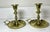 Traditional Pair of Vintage Brass Chamberstick Candlestick Holders For Sale - Image 3 of 5