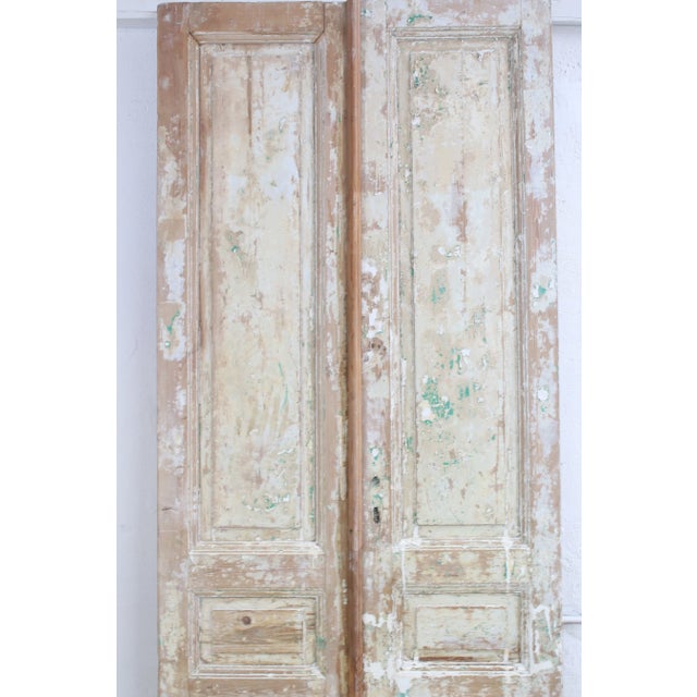 Rustic European Late 19th Century Double French Doors - A Pair For Sale - Image 3 of 3