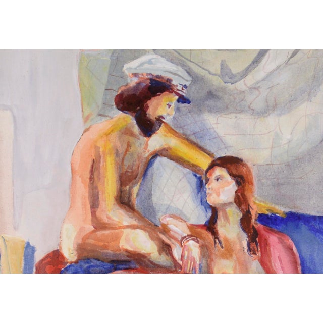 A Muse Berkeley Figurative School by Patricia Gren Hayes 1975 For Sale - Image 4 of 9