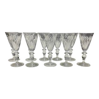 1950s George Pattern Small Wine Glasses by Howkes-Set Of 10 For Sale