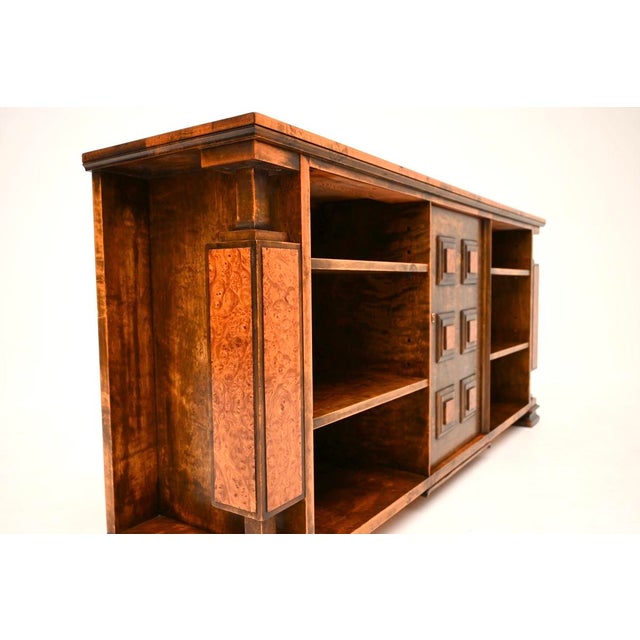 Art Deco Swedish Satin Birch and Walnut Cabinet, 1930 For Sale - Image 9 of 11