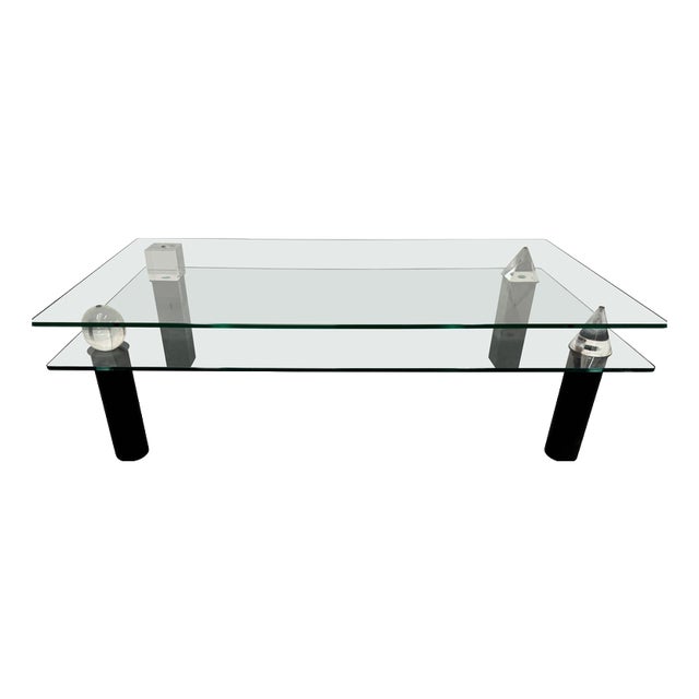 Two-Tiered Architecture Coffee Table by Lella and Massimo Vignelli, 1970s For Sale