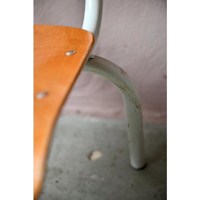 Vintage School Chair in Tubular Metal and Plywood, 1960s For Sale - Image 11 of 12