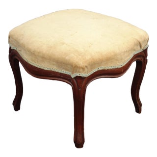 Antique French Country Gold Bench Stool For Sale