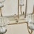 Brass Italian Murano Fluted Glass + Brass 8-Arm Chandelier, 1940s For Sale - Image 8 of 11