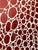 Circa 1995 Egizia Italy Contemporary Abstract Dark Red Screen-Printed Pattern on Colorless Cylindrical Glass Vase For Sale - Image 9 of 14