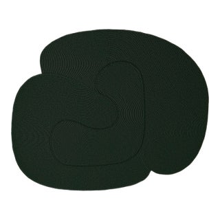 Riff Rug, 4x6ft, Hunter Green, From Souda, Braided, Coiled Wool Area Rug For Sale