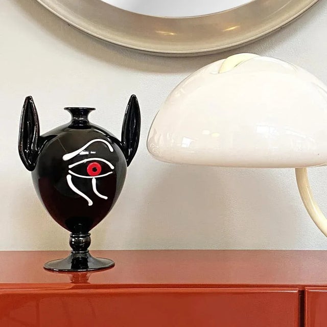 Italian Postmodern Unique prototype vase Veronese in Murano glass by Cleto Munari, 2002 Vase mod. Veronese in black Murano...