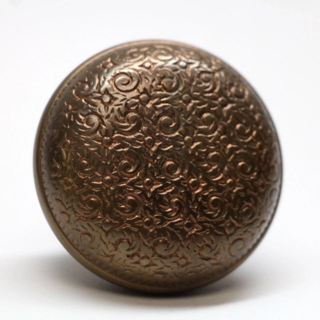 Bronze field design interior knob. The manufacturer and date of creation is unknown. One single is available. The...