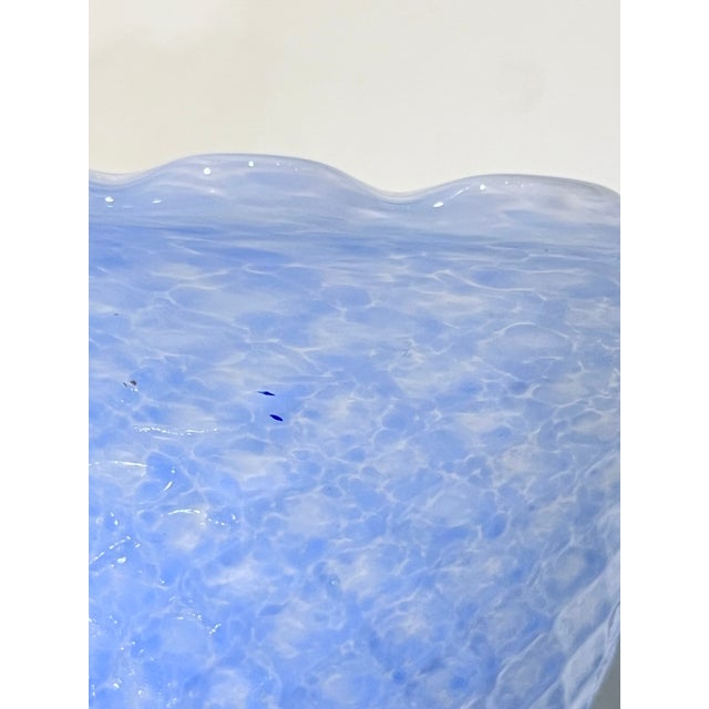 Italian Design Modern Periwinkle Purple Blue Glass Lit Flower Vase/Table Lamp For Sale - Image 10 of 10