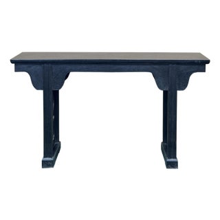 Chinese Dark Brown Black Huali Rosewood Ming Style Altar Table For Sale