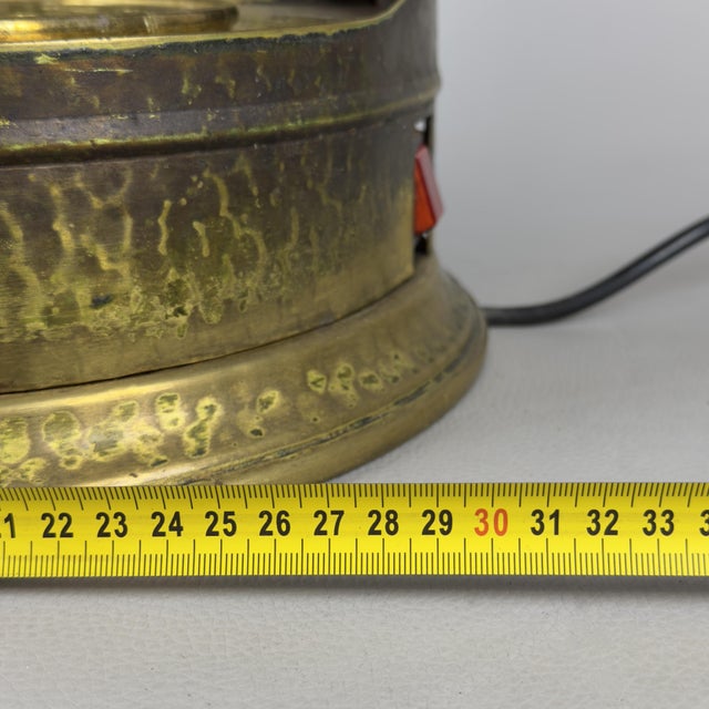 Vintage Espresso Coffee Machine in Hammered Brass by Victoria Arduino, 1950 For Sale - Image 12 of 14