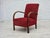 Art Deco Danish Armchair in Red Furniture Wool and Beech Wood, 1950s For Sale - Image 13 of 18