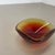 Murano Glass Red Yellow Bowl Element Shell Ashtray Seguso Murano, Italy, 1970s For Sale - Image 4 of 17