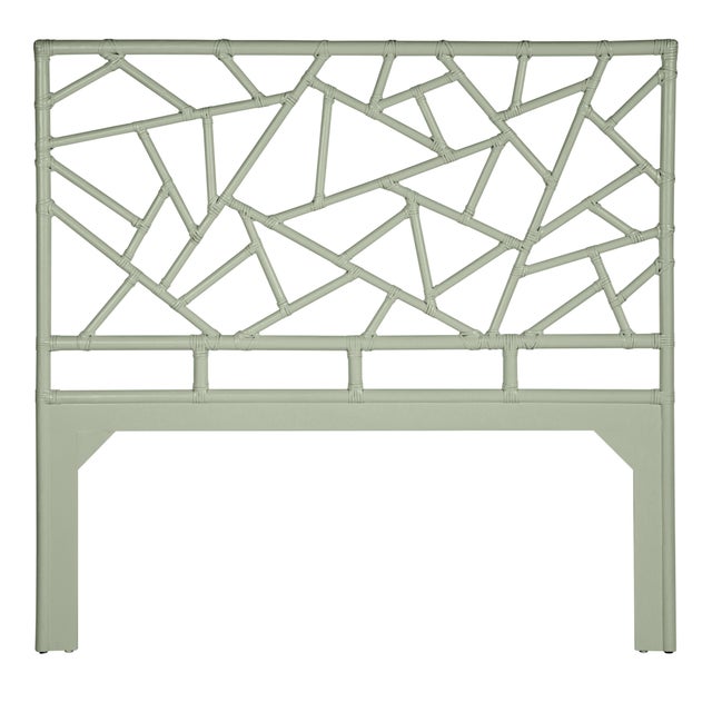 Coastal Tiffany Platform Bed Queen, Celery Green For Sale - Image 3 of 4