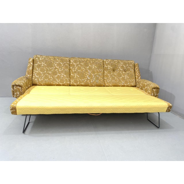 Mid-Century Upholstered Folding Sofa, Central Europe, 1970s For Sale - Image 17 of 18
