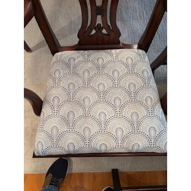 Late 20th Century Maitland-Smith Carved Mahogany Chippendale Dining Chairs - Set of 6 For Sale - Image 10 of 18