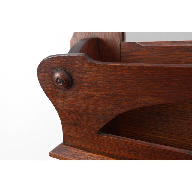 Art Nouveau Letter Holder in Oak, France, 1910s For Sale - Image 11 of 12