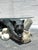 Glass Vintage MCM Resin Crouching Cat/Black Panther Coffee Table For Sale - Image 7 of 9