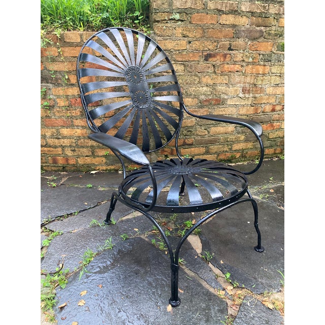 Metal Francois Carre Larger Lounger, Restored For Sale - Image 7 of 10