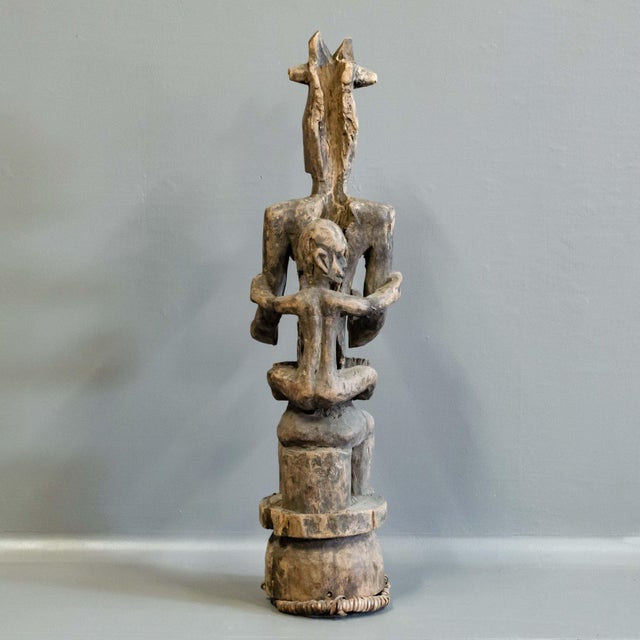Vintage Carved Tribal Statue From Nigeria. Wood Sculpture For Sale - Image 4 of 8