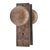 Antique 1880s Vernacular style door knob set made of bronze with a patina finish. The original mounting screws are not...