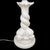 Chinoiserie Vintage Double Koi White Plaster Floor Lamp With Glass Tray Table For Sale - Image 3 of 5