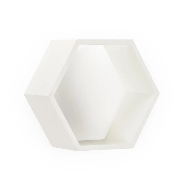 Transitional Chelsea House Honeycomb Wall Box in White For Sale - Image 3 of 3