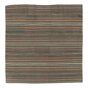 Galerie Shabab Collection Mid-20th Century Handmade Turkish Flatweave Kilim Small Square Room Size Carpet