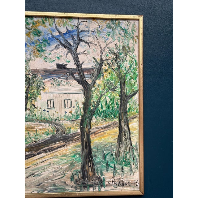 Stig Allan, Summer House on Söderåsen, 1950s, Oil on Canvas, Framed For Sale - Image 4 of 15