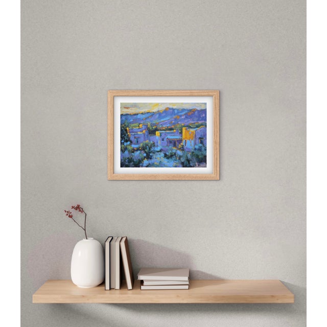 Quiet Places Collection — Evening in New Mexico (12″ H × 16″ W, Original Oil on Linen Panel) For Sale - Image 17 of 18