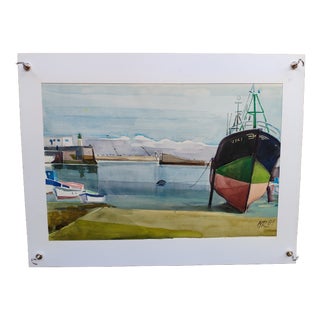 Michel Roubille, L'Île d'Yeu, 1981, Watercolor For Sale