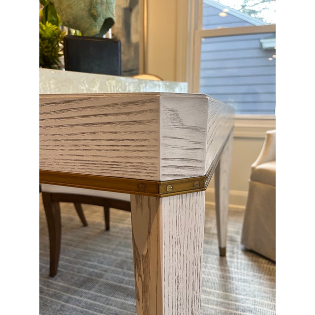 Transitional Woodbridge Haley Dining Table For Sale - Image 3 of 7
