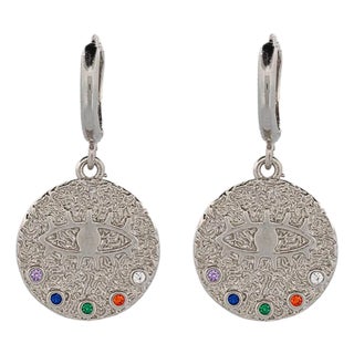 Powerful Talisman Evil Eye Silver Earrings, A Pair For Sale