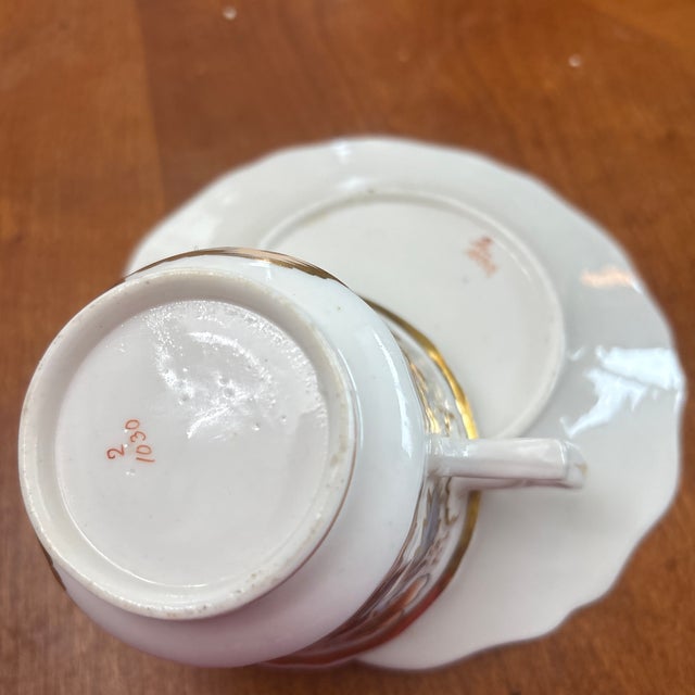 Antique English Imari Teacup and Saucer For Sale - Image 4 of 4