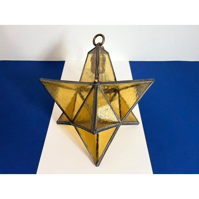 1960s Gold Glass Star Light For Sale - Image 14 of 18